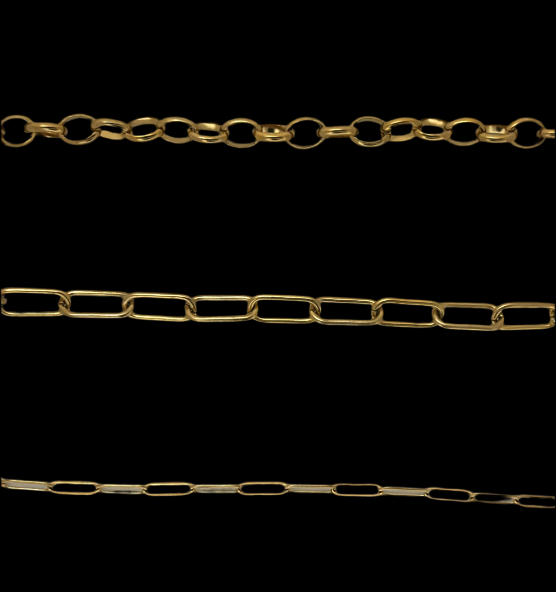 Cadena base para collar gruesa.