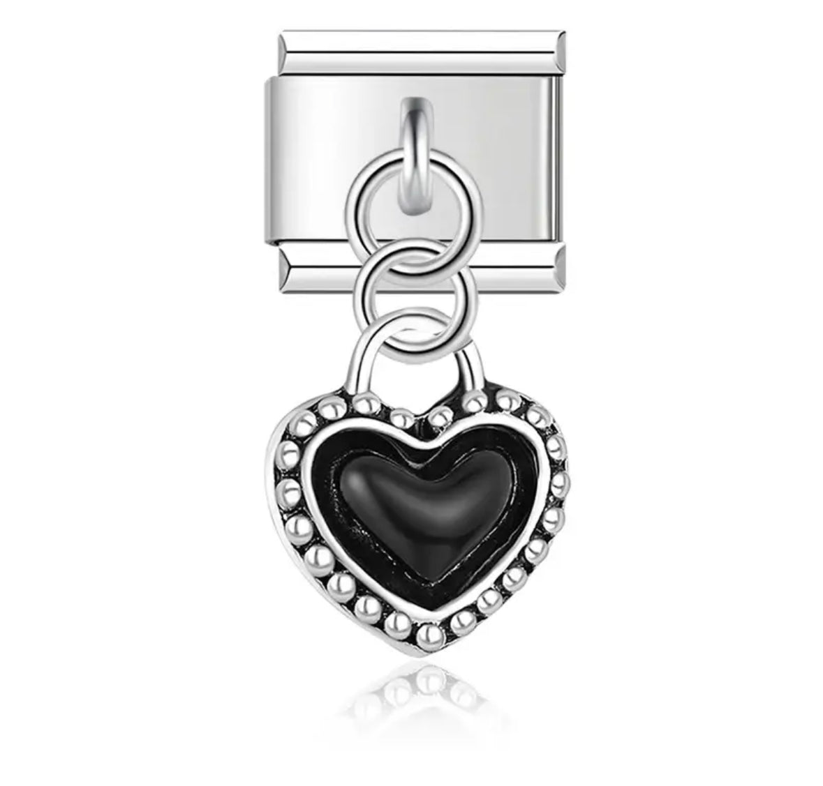 Corazón Negro Colgante.