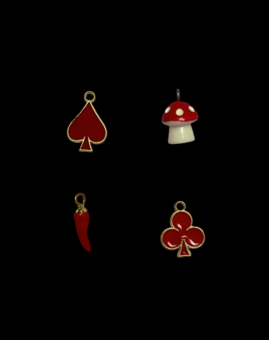 Charms rojos.