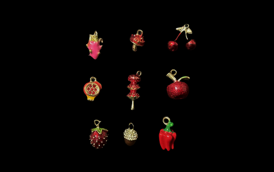 Charms de frutas.