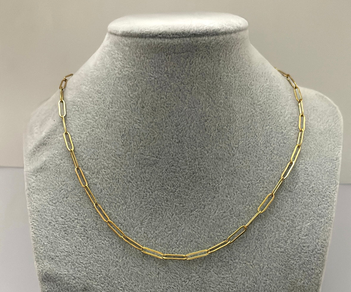 Cadena base para collar delgada.